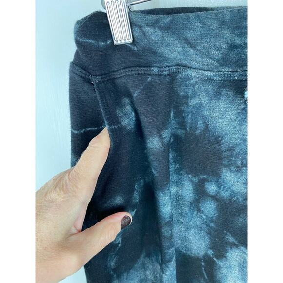 Sundry for Evereve Women's 1 Black Gray Tie Dye Drawstring Waist Skirt - Picture 7 of 7